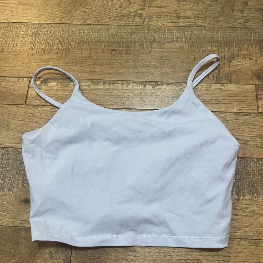 White Cropped Tank Top